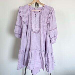American Eagle Lilac Babydoll Boho Dress, Size M